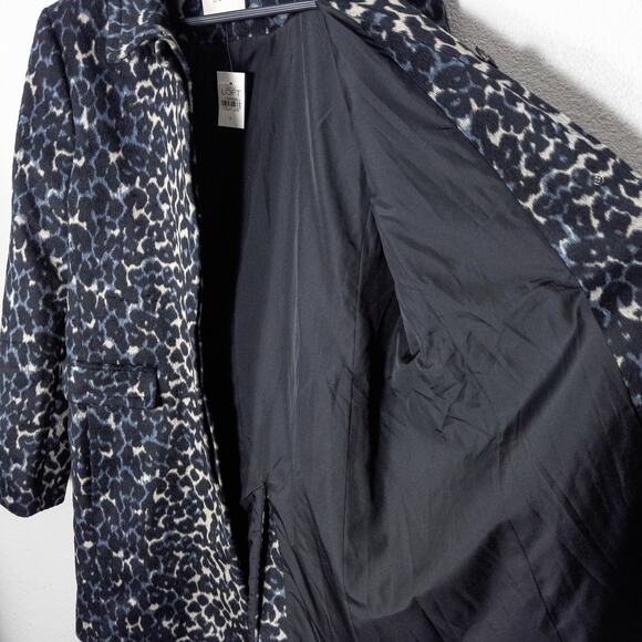 NEW Ann Taylor LOFT Women’s Coat Mobwife Animal Print High Stakes Luxe Size L - Picture 10 of 13